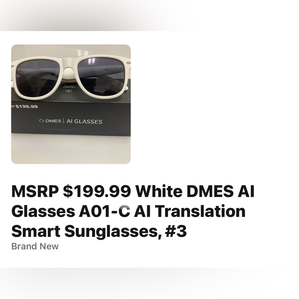 AI Glasses White - Picture 2 of 2